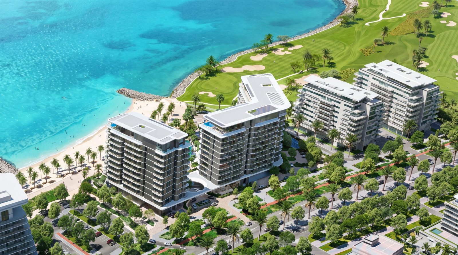 Elegant five-star indoor lounge at JW Marriott Residences reflecting hotel-inspired hospitality standards and high-end coastal interior design.